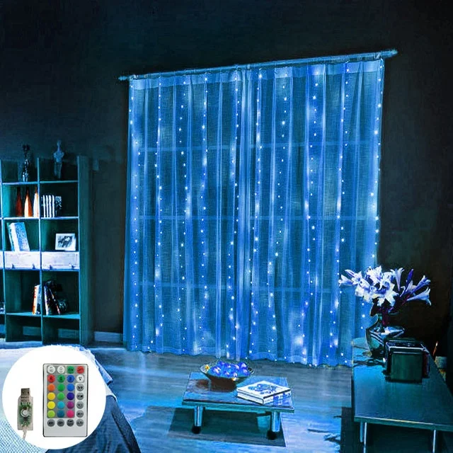 led window curtain icicle lights