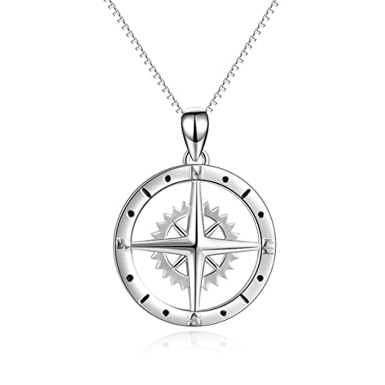 Twinkle Vintage Stainless Steel Compass Pendant Direction Compass