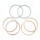 Hoop Earrings Silver Plated Big Round Thin Rhinestones Stainless Steel Big Crystal Hoop Earrings Women