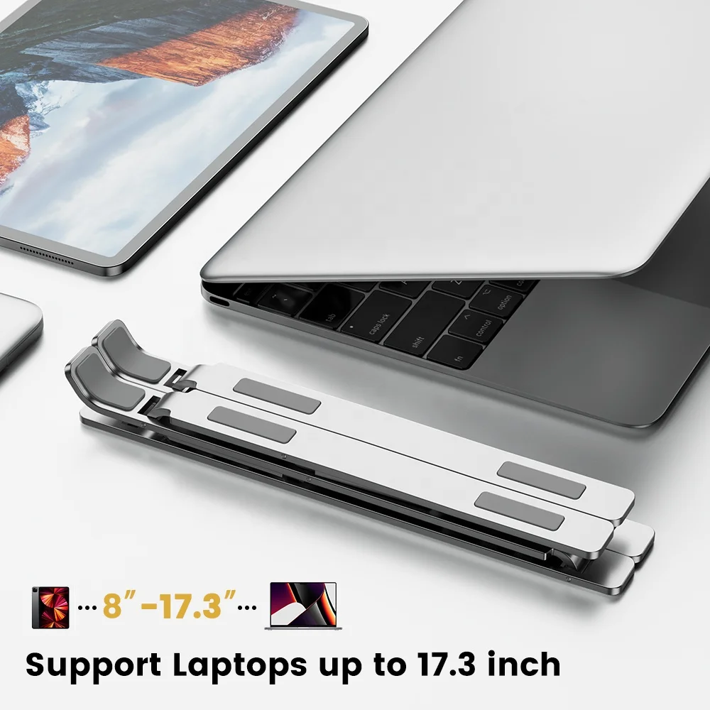 Portable Laptop Stand Aluminium Foldable Bracket Adjustable Notebook Holder Tablet Base For PC Computer