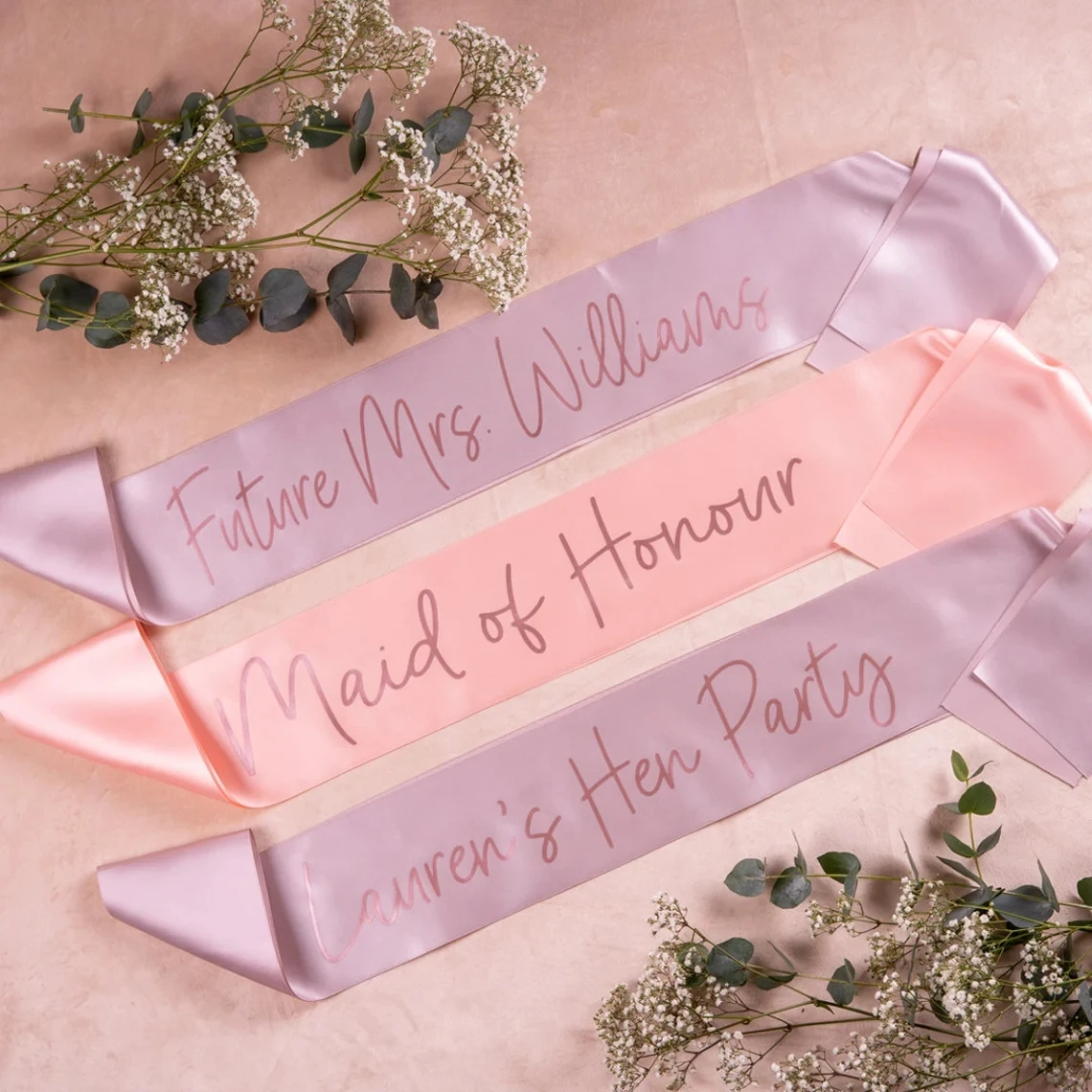 Bachelorette Party Bridal Shower Sashes Hen Party Bride To Be Sash Set