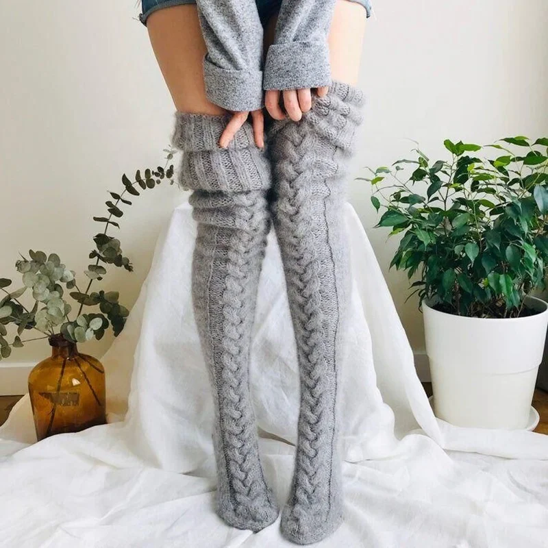 thigh high wool socks