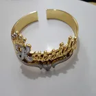 Bangle Personalized Custom Carved Nameplate Cuff Bangle Bracelet Double Color
