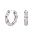 Fashion Jewellery 2021 Hot Selling Sterling Silver 925 Fashion Jewellery Colorful Cubic Zirconia Hoop Earrings