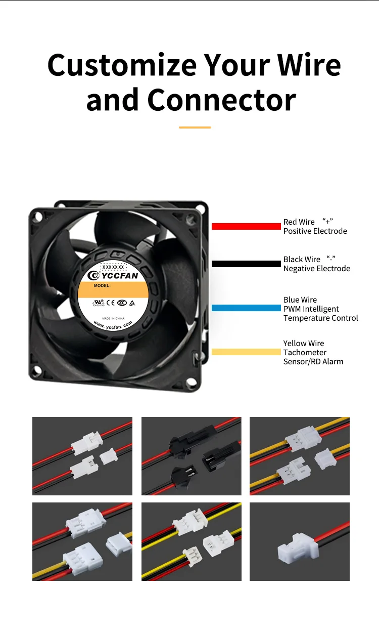Cooling Fan, 80x80x25, 5v, 24v, 48v - detail 8