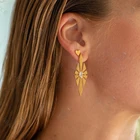 Earring Gemnel Women Fashion Jewelry 925 Silver Gold Plated Mini Heart Earring
