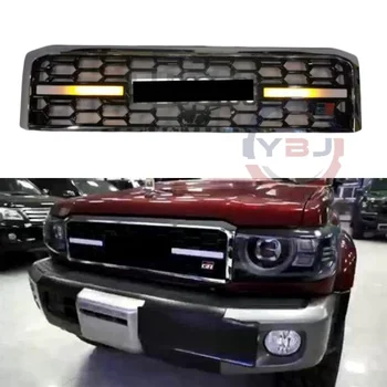 YBJ body parts Car Chrome grille GR sports style LED font grills for land cruiser 79 pick up FJ79 4.*4 OFF ROAD