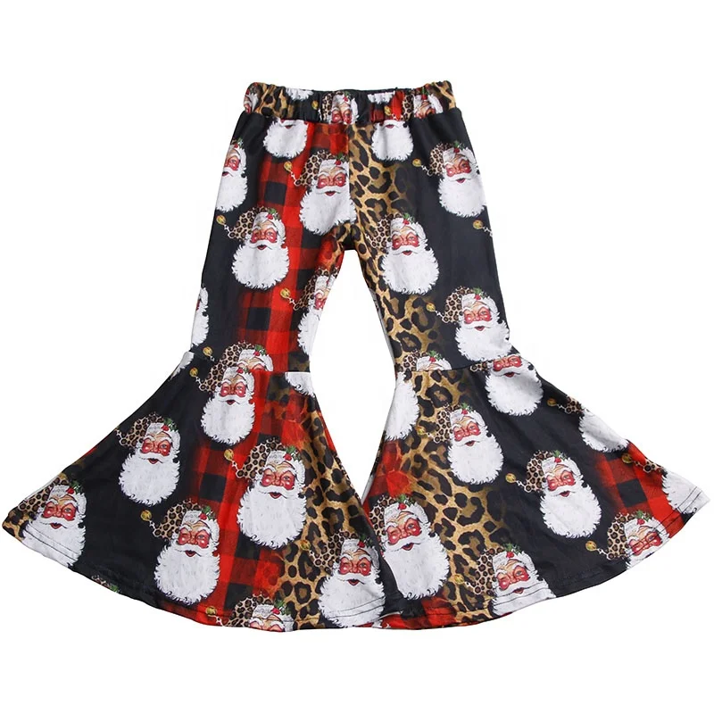 Christmas Pants Leopard Santa Claus 
