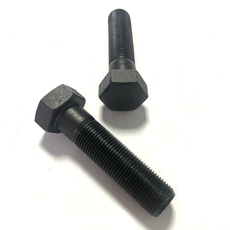 Customized Steel 10.9 Black Oxide ASTM A325 High Strength Heavy Hex Structural Bolts Black Hex Bolt details