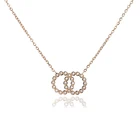 Gold Jewellery Personalised Pendant Circle Gold Plated Stainless Steel Jewellery Necklaces For Women And Girls
