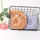 Chiffon Scarf 2021New Solid Color Solid Hijab Chiffon Jacquard Three-Dimensional Plum Blossom Scarf