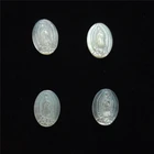 Shell Natural Mother Of Pearl Shell Carving Oval Religious Faith Guadalupe Virgin Mary