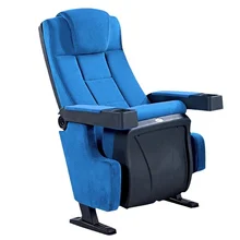 Super Modern Luxury Fabric Free Standing Tipup Auditorium Seat Folding Church cinema chair theater seat