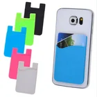 Wallet Bracket Adhesive Lanyard Id Mobile Credit Phone Wallet Silicone Card Holder