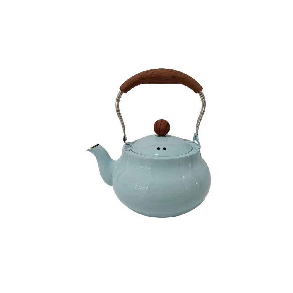 Top 10 W682658 Stainless Steel 1L 2L kettle water with color handle customized laser Logo tea pot with wooden handle