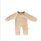 Wholesales Baby Girls' Rompers Kids Sleeve Jumpsuit Solid Color Cotton Clothing 1 Piece Jumpsuit Soft Summer Child Clothing