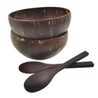 Shell For Wholesale Vietnam Natural Hand Made Small Coconut Shell Serving Bowl And Spoon For Candles