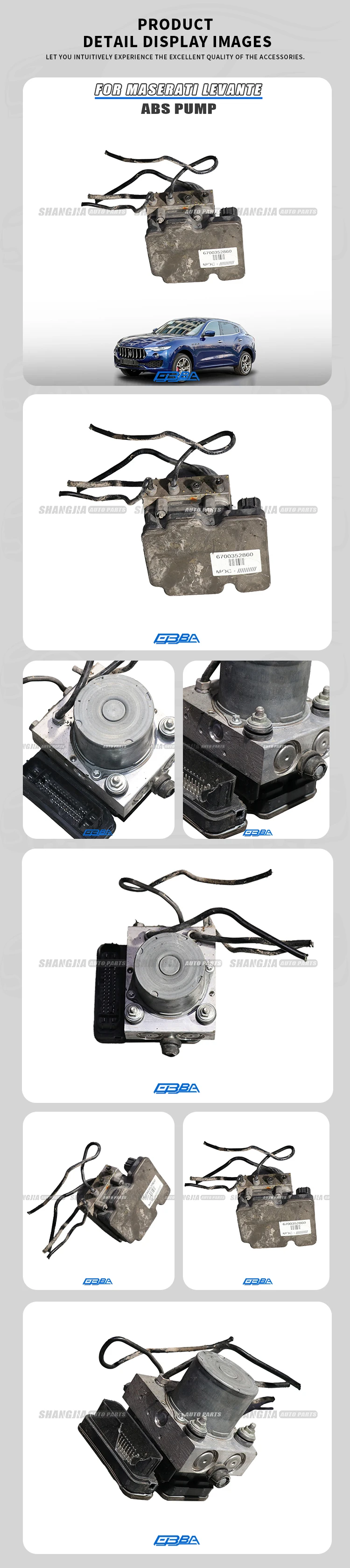 Wholesale Auto Brake Parts ABS System For Car Aluminium ABS Pump Assembly For Maserati Levante 2017 670035286 manufacture