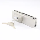 Door Fitting Lock Aluminium Alloy High Quality Glass Door Fitting Bottom Patch Lock