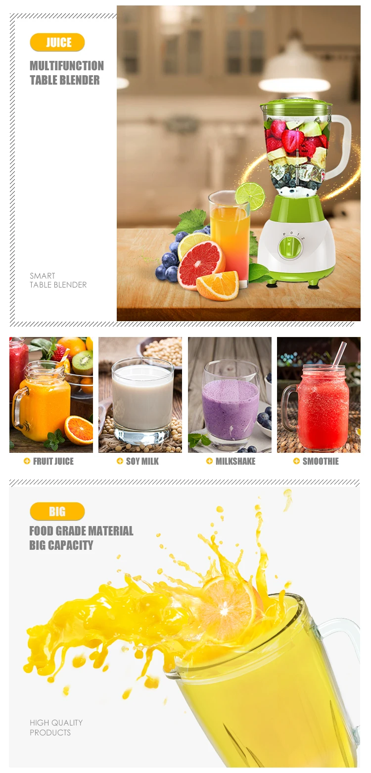 Liquidificador de alimentos automático de plástico industrial ecológico com garantia comercial para café