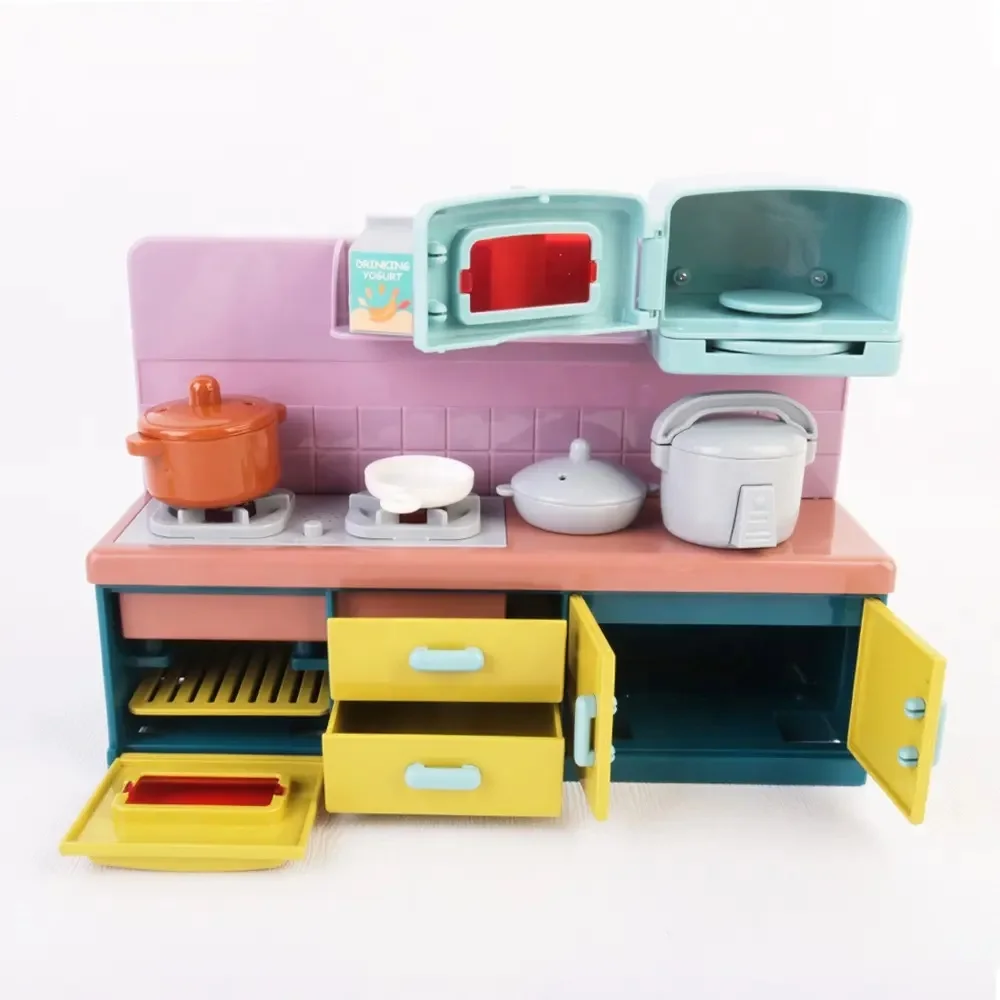 EPT Toys Realistic Pretend Play Diy Electric Cooking Family Kitchen Play House Toys For Kids