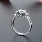 Ring Cz Rings 925 Sterling Silver Ring Jewelry Carat Round Cubic Zirconia Cz Eternity Engagement Wedding Band Rings