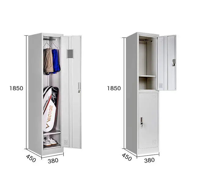 Multi-Purpose Bedroom Set 4 Door Metal Storage Wardrobe With Steel Hanging Clothes Metal Closet Cabinet