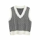 Vest Knitwear High Quality V Neck Knitted Sleeveless For Women Casual Sweater Vest