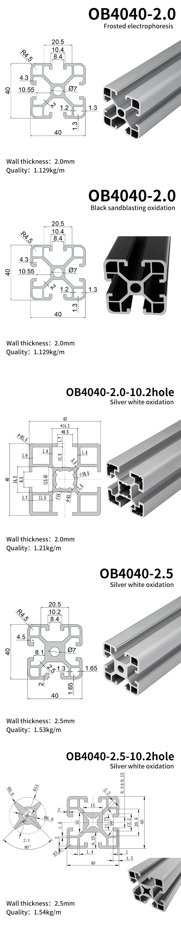 Certified Industrial Structural 60160 Aluminum Extrusion Profiles Anodized Alloy for Construction Machinery Architectural supplier