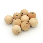 Eco Crafts Wood Crafts Eco Frinedly Handmade DIY Accessories Wooden Crafts Natural Round Wood Beads With Hole