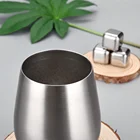 18oz Single Wall Stainless Steel Stemless Wine Glass With White Box Package