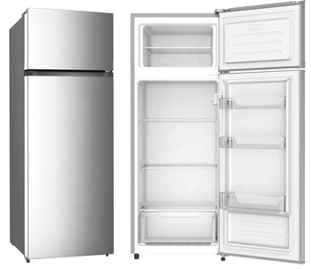 KD210F Stainless Steel Compressor Top-Freezer Refrigerator Household & hotel use  OEM brand