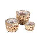 Plant Wood Planter Woodpine Populus Wholesale Western Style Plant Wood Planter Baskets