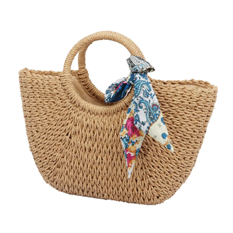 sea and grass straw pouch