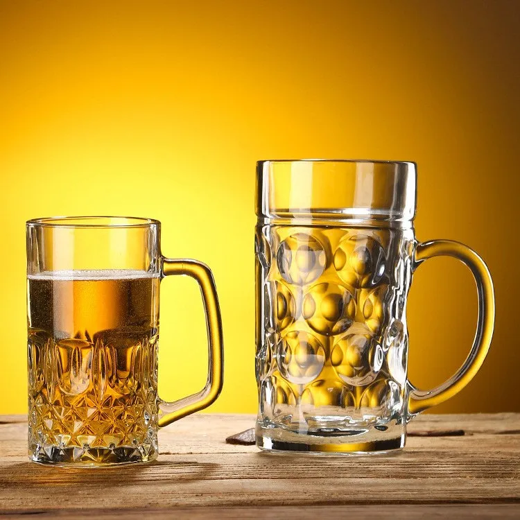 Beer mugs wholesale 500ml 24oz high white quality beer glass mugs with handle beer steins and soft drinks Beer mugs wholesale 500ml 24oz high white quality beer glass mugs with handle beer steins and soft drinks