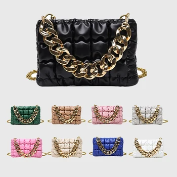 Luxury Lady Purses Designer Handbags Famous Brands Pu Leather Chain Hand Bag Ladies Designer Purse Women Bags