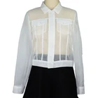 Blouses Summer New Fashion Collar Shirt Women'S Long Sleeve Button Blouses Shirts For Summer