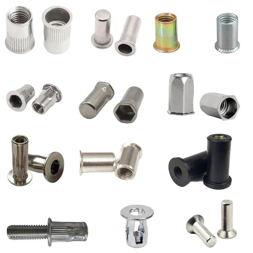 M5 SS304 Four Prongs Full Thread M6 Yellow Zinc Plating Grade 4 T Nut 4 Claws M14 M16 Steel Pronged Tee Nut T Nuts DIN1624 details