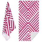 Light Beach Beach Customized Novelty Printed Microfiber Soft Quick Dry Absorbent Light Beach Bath Towels Blue Stripped