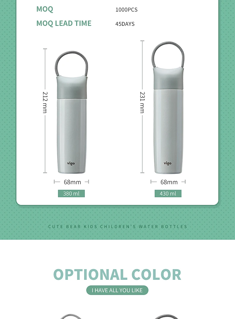 Custom Manufacturer Reusable Stainless Steel Insulated Water Bottles for Kids factory