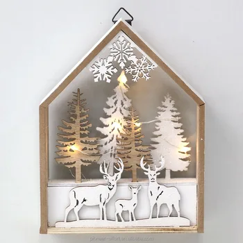 Exquisite Workmanship Reindeer Christmas Ornament Table Lamp Decor Illuminated Elk Home Decorations Supplies for Xmas Gift