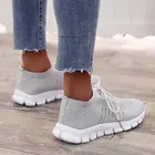 Shoes Wholesale Women's Pure Color Sports Shoes Flying Weaving Mesh Breathable Sneakers