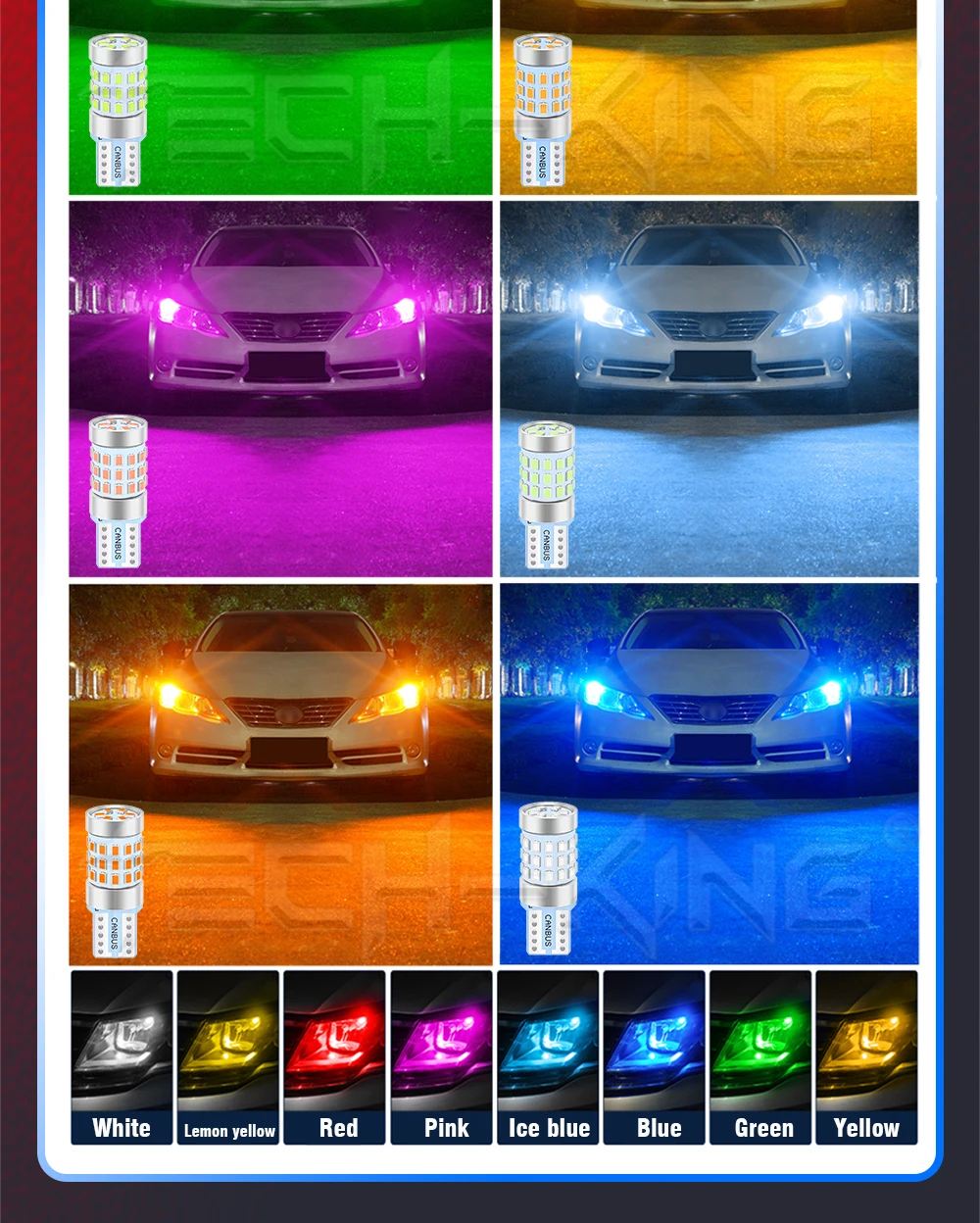 TECH-KING Car T10 2016 42SMD LED Chip With CanBus For Width Light/Interior Light/Licence Plate Light 9-80V T10 led bulb