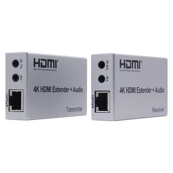 4k hdmi extender over ethernet by CAT5e/6 cable over IP Extender 100m with Audio