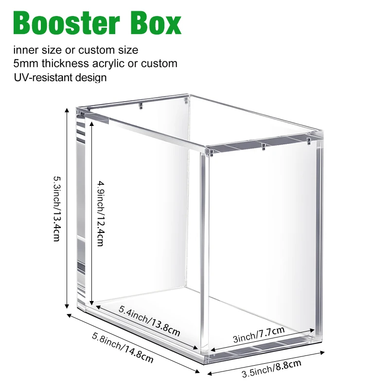 product strong magnet acrylic elite trainer box booster case pokemon collection protection display etb acrylic case with magnetic lid-6