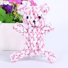 Bear Dog Toys Custom Cute Pink Bear Design Dog Toys Strong Chew Pet Dog Toys Set
