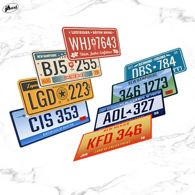 New 1PC Retro License Plate Style Wall Tin Sign Iron Metal Poster Bar Home Decor 