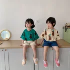 Boy And Girls Wholesale New Style Cheap 100% Cotton Cartoon Design Kids T-Shirt Summer Boy And Girls
