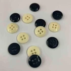 Shirt Button Buttons New Style Fashion Eco-Friendly Ivoy Black 4 Holes Shirt Button Horn Resin Round Overcoat Buttons
