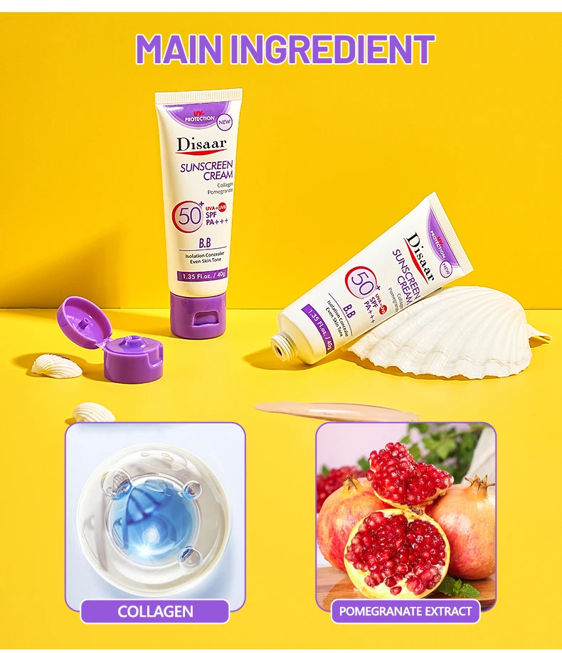 Disaar Best Spf 50 PA+++ Sunscreen Tanning Sun Protection 50 Very High Sun Protection Prevent Sun Damage in Seasiade and Outdoor